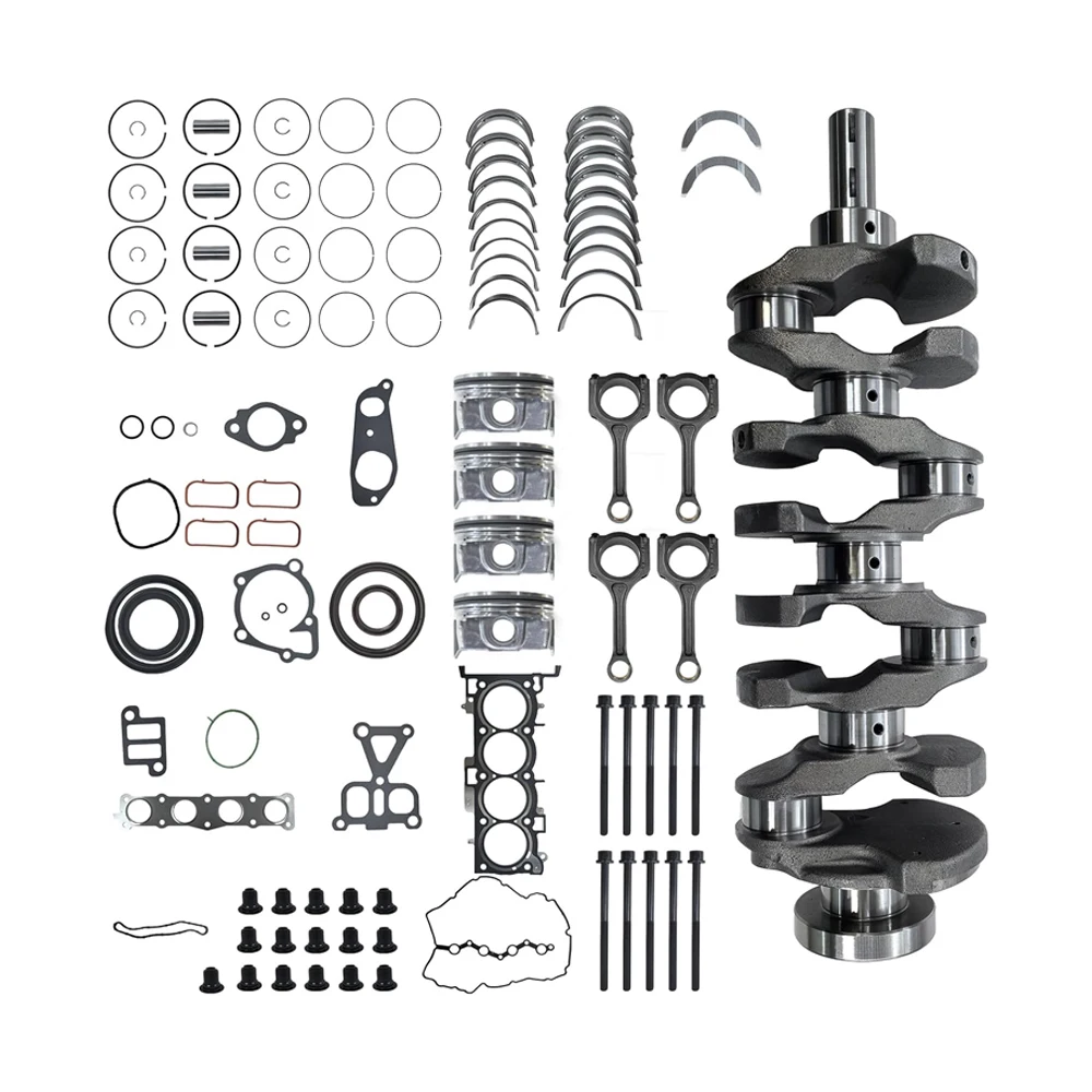 Engine Part Rebuild Kit Head Gasket Crankshaft ConRod Piston Ring Bearing Set Fit 2.4 L L4 GAS G4KJ For 11-20 Hyundai Kia 2.4L