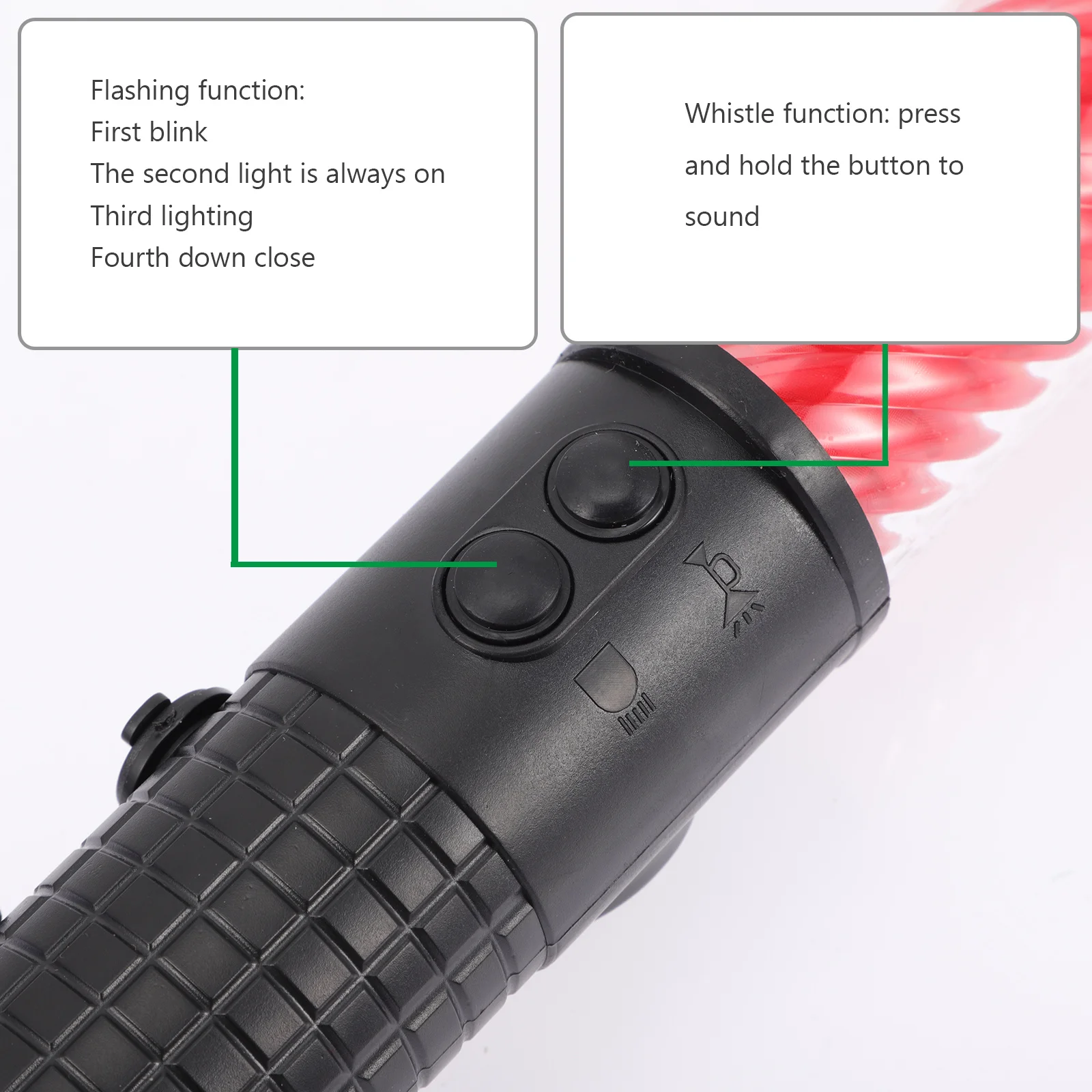 

LED Traffic Safety Wand Bright Flashing Glow Stick Signal Light for Emergency Parking Control Traffic Wand LED