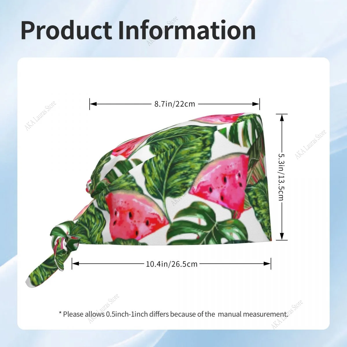 卸売熱帯スイカジャングルの葉帽子クリーニング作業キャップおかしいサロン看護キャップ男性手術帽子スクラブキャップ