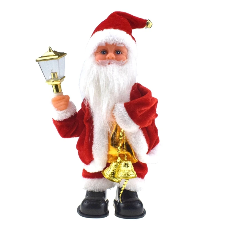 1 Piece Novelty Shaking Lights And Bells Santa Claus Doll Electric Swing Santa Claus Day Toys With Music