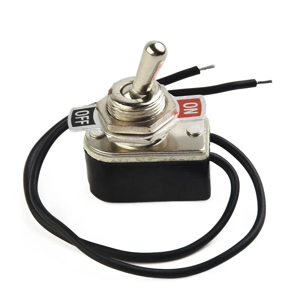 

Тумблер SPST 6A 6A 125V Черный Серебристый 2 фута ВКЛ ВЫКЛ Предварительно смонтированный кулисный переключатель SPST Контактный переключатель с проводочным переключателем