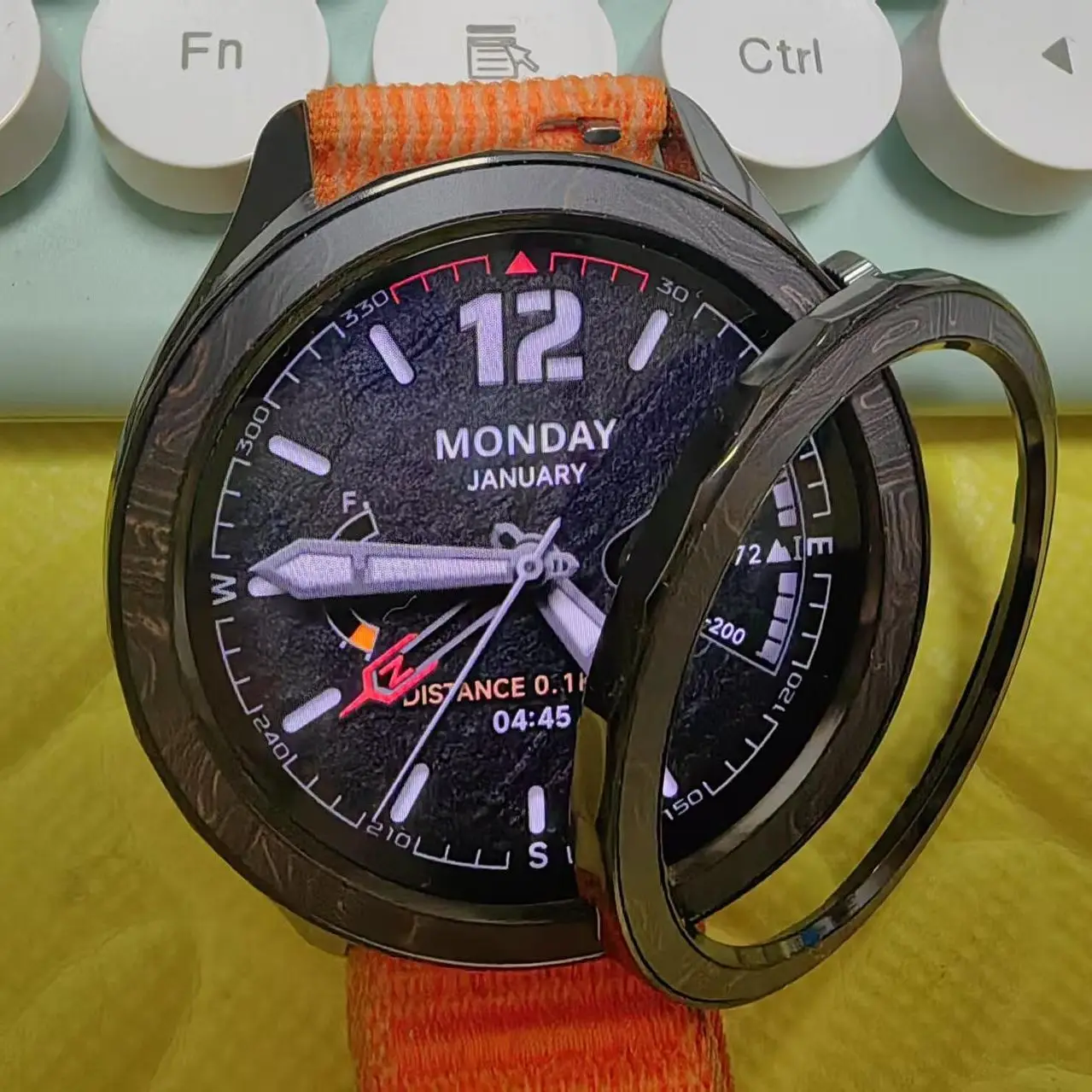 for Xiaomi watch S4 watch bezel stainless steel forged carbon, high-end polygonal ring body, automatic identification dial