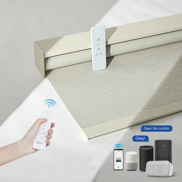 

Настройка Простая установка Умные электрические моторизованные рулонные оконные жалюзи для гостиной, спальни или офиса для дома