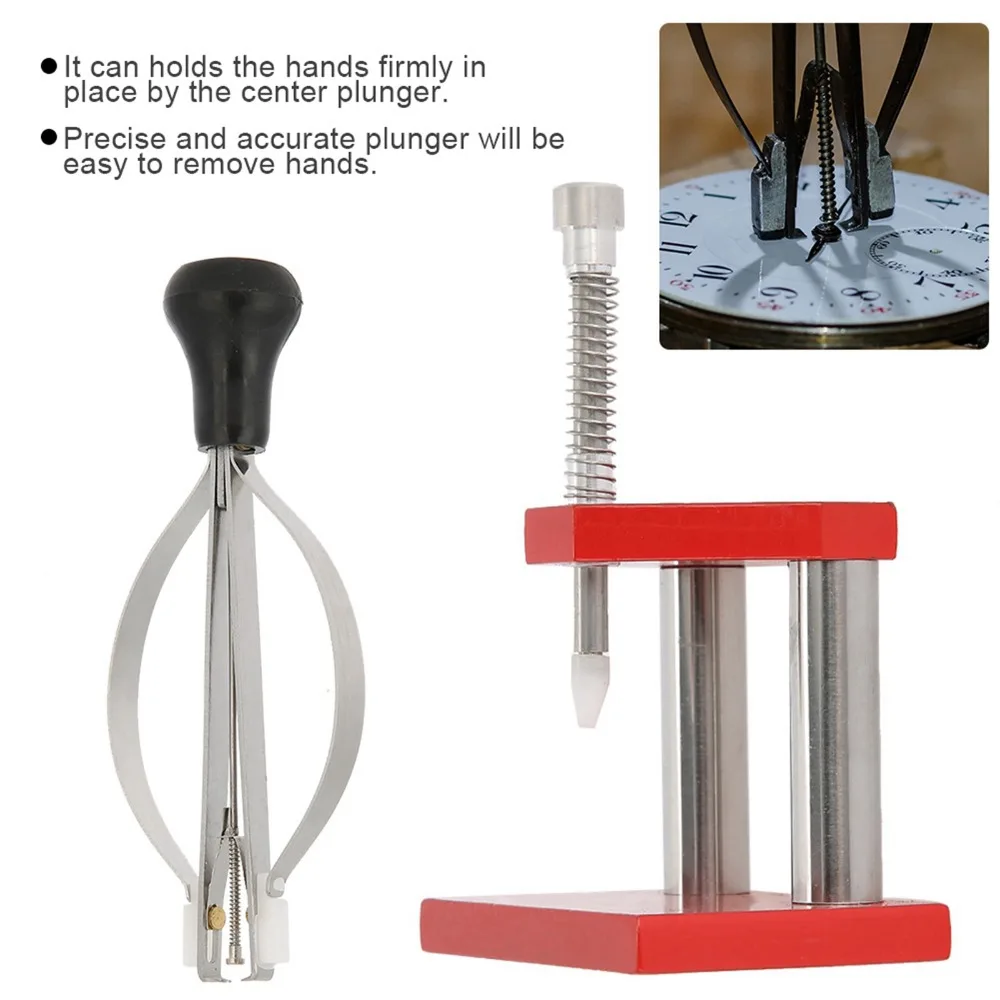 Full Set Different Size Watch Hand Plunger Alloy Steel Red Watch Hand Set Fitter Watch Repair Tool Wristwatch Setting