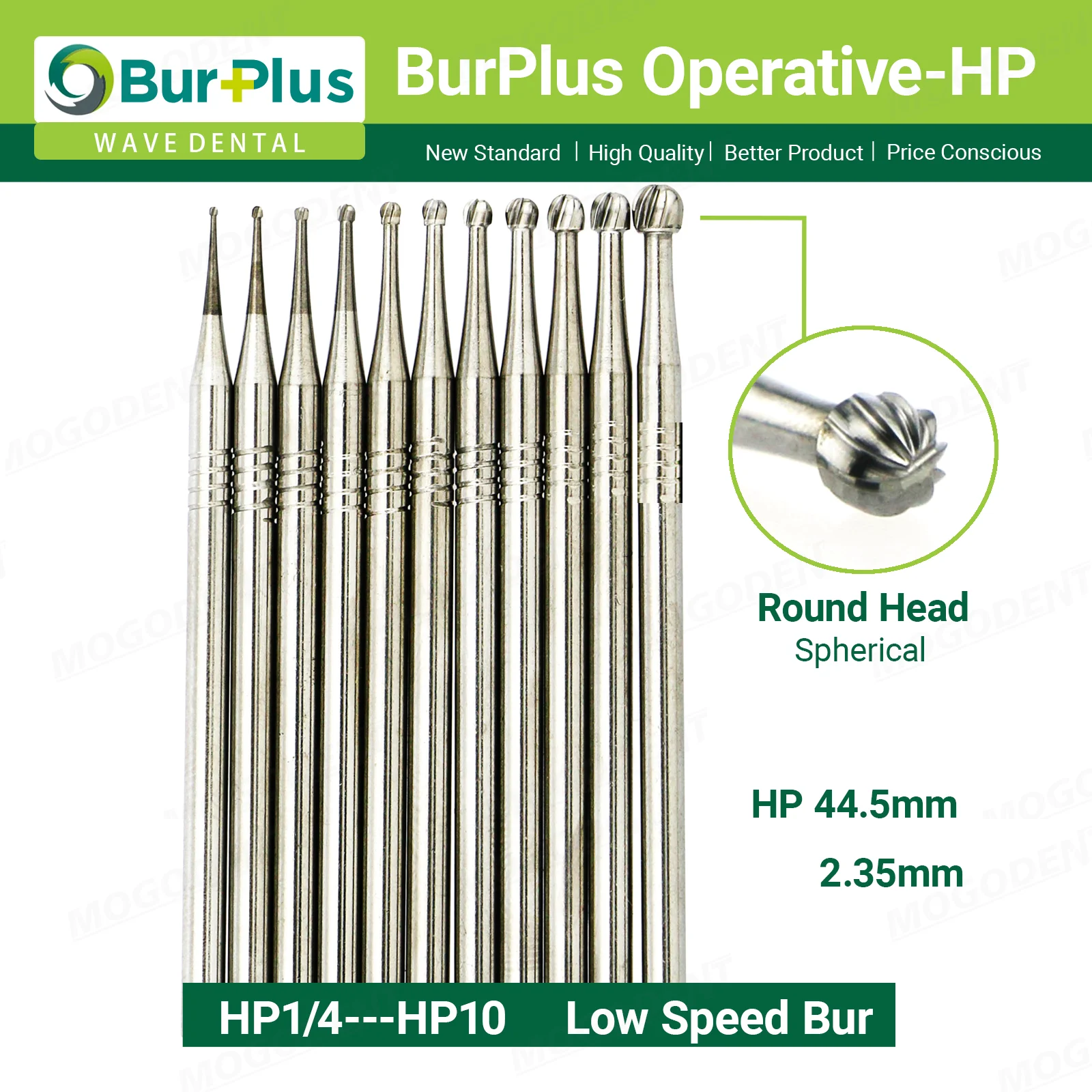 5Pcs Wave Dental Tungsten Carbide Bur HP Burs Surgical Dentistry Low Speed Drill Dia 2.35mm Dentist Materials view 3