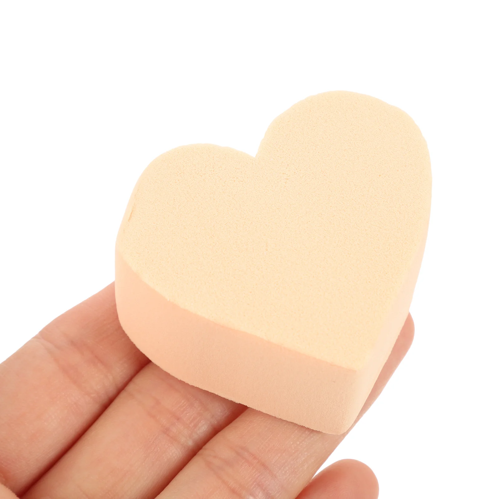 4 pezzi di frullatori in spugna per trucco a forma di cuore, soffio di schiuma ad alta densità per fondotinta liscio, strumento di applicazione in polvere sciolta