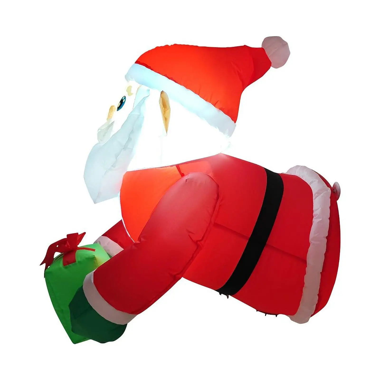 Christmas Inflatable Santa Claus Outdoor Ornament with LED Light Up Feature for Home Garden Lawn Decoration