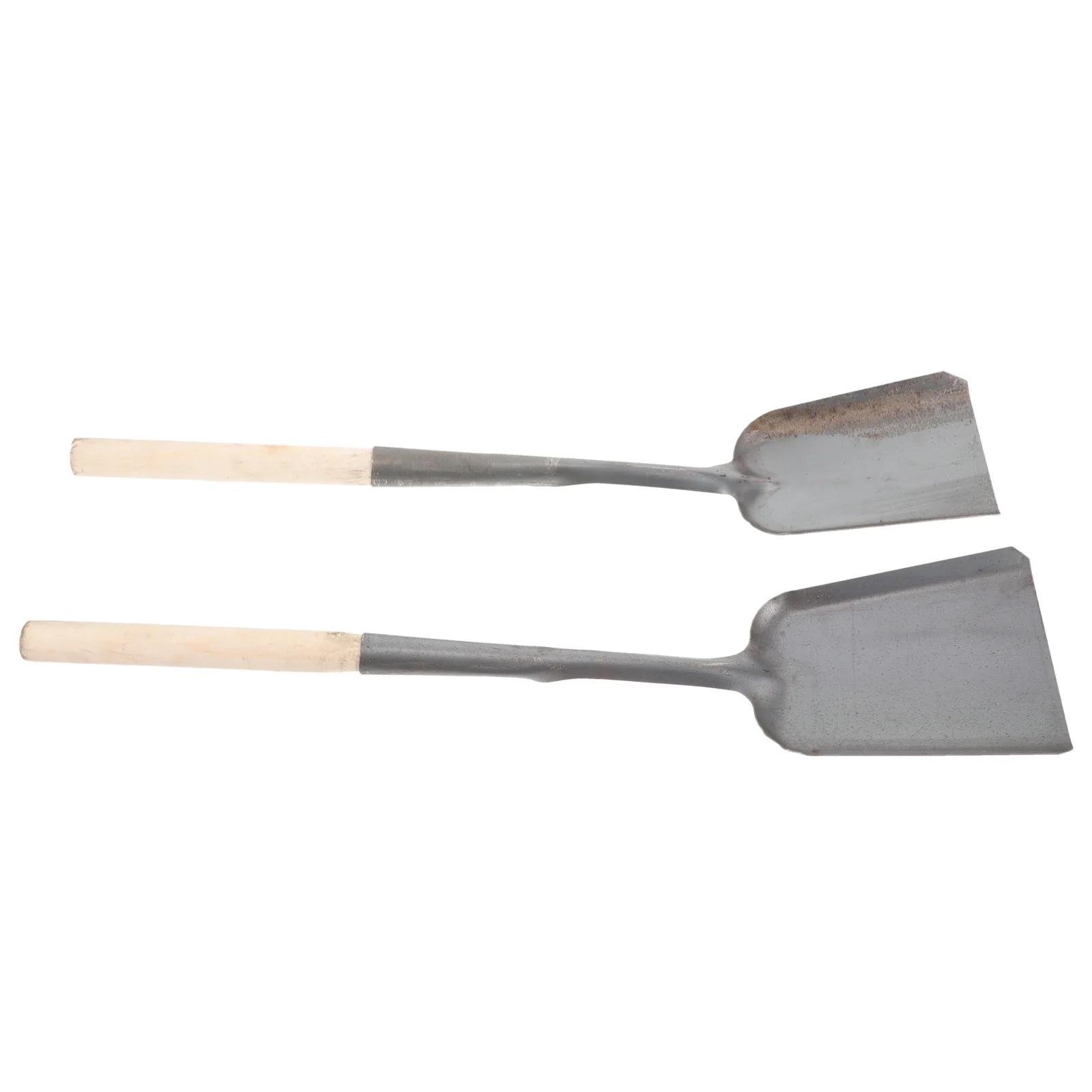 

2Pcs Integrated Molding Metal Shovel Coal Ash Litter Cleaning Sturdy Garden Tool Stove Shovel Soil Spade Soil Spade