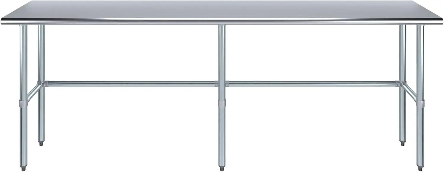 Stainless Steel Work Table Open Base | Metal Work Bench (Stainless Steel Table Open Base, 96