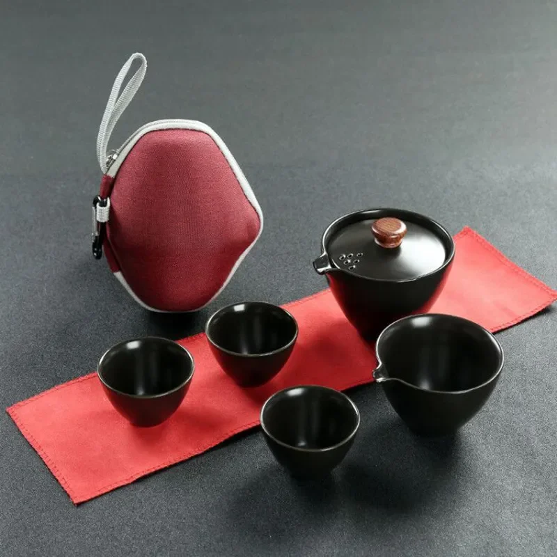 Portable Outdoor Travel Coffee Tea set Teaware With Storage Bag Teapot Teacup Chinese Kung Fu Sets Kettle Drinkware