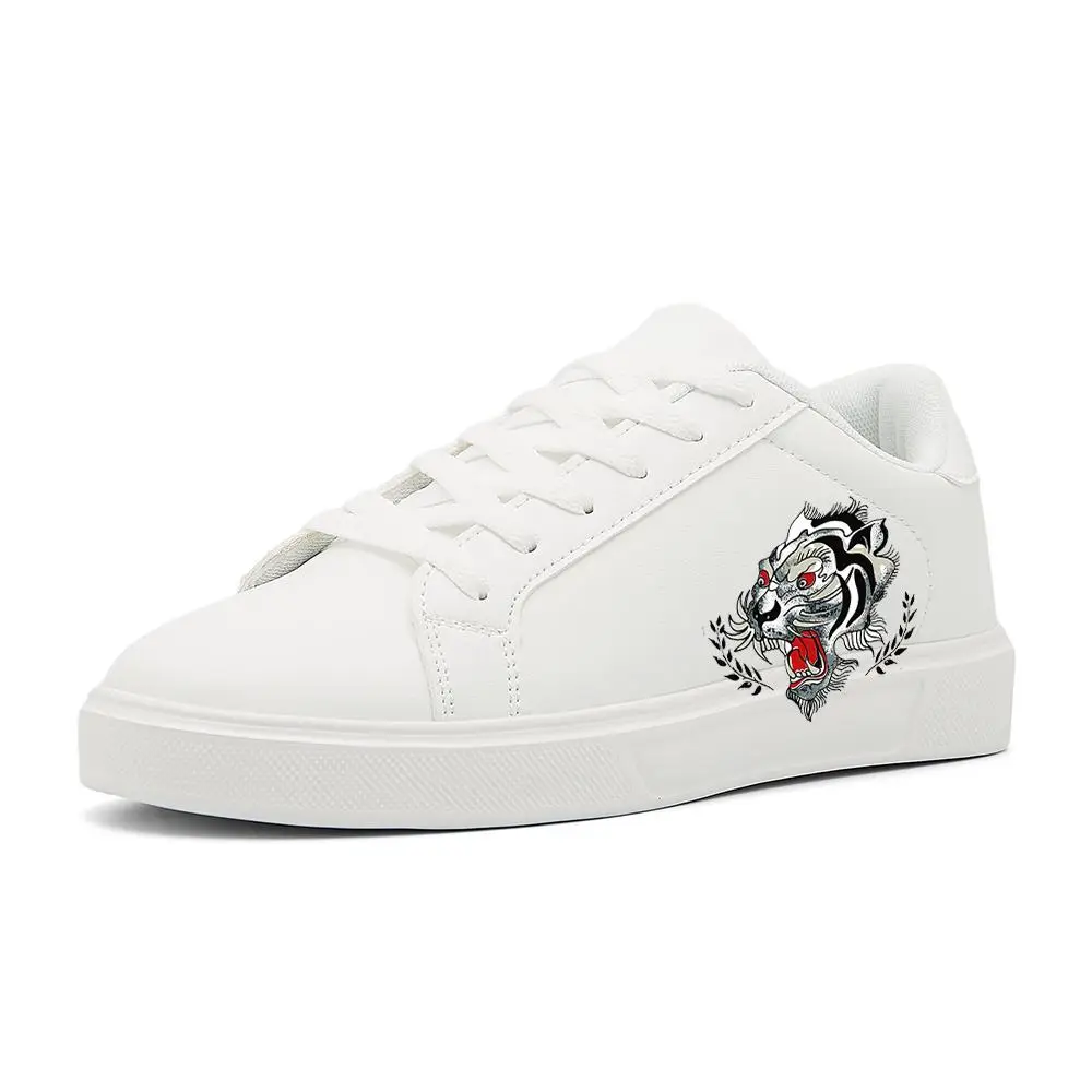 حذاء رياضي شبكي أبيض للجنسين: كاجوال رياضي - خفيف الوزن ومسامي، غير قابل للانزلاق للمشي والقيادة، طلاء جرافيتي أبيض #1