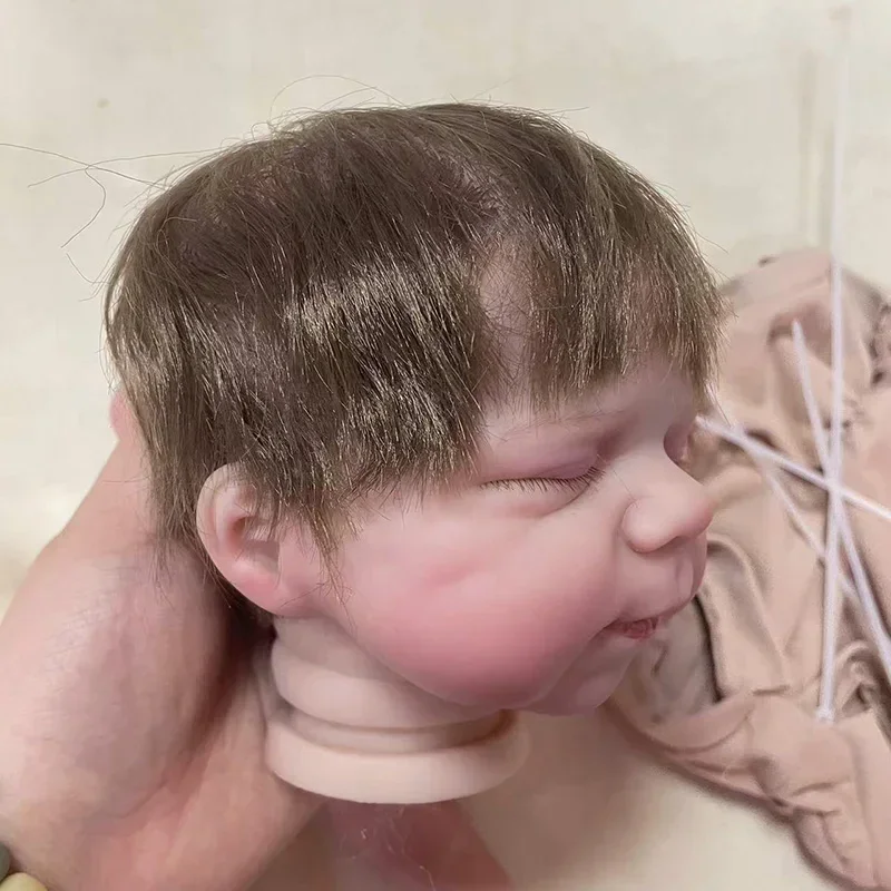 19inch Already Painted Reborn Doll Kit Pascale with Rooted Hair Bebe Reborn Doll Parts with Body and Eyes Visible Veins