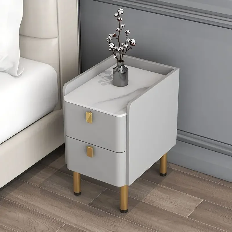 

Bedroom Luxury Rock Mini Bedside Table Nordic Solid Wood Bedside Storage Cabinet Nightstands Furniture Bedroom mesas de noche