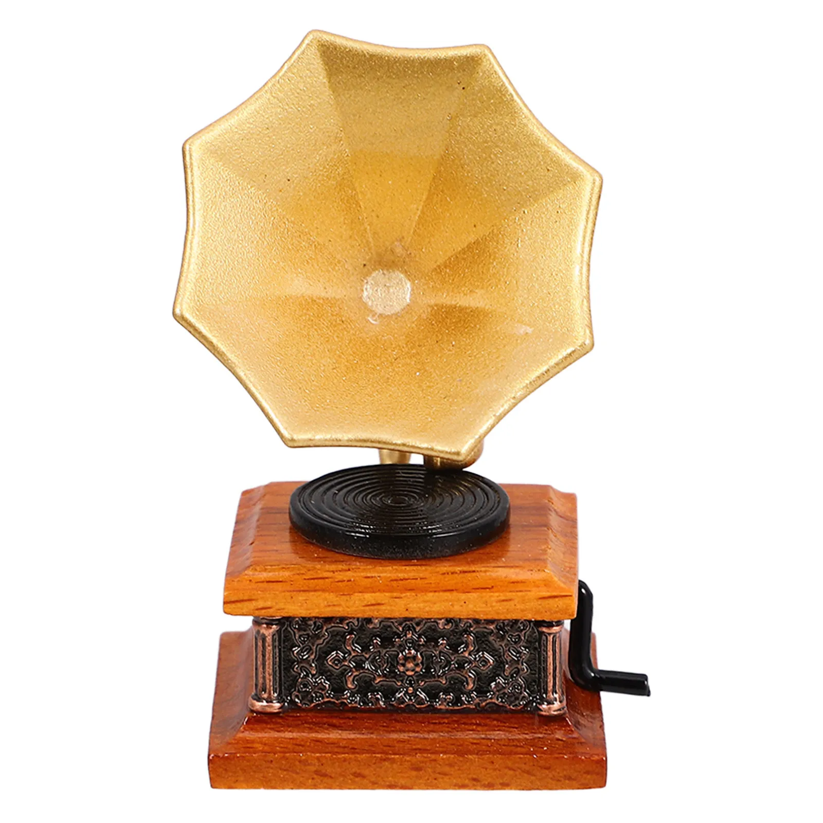 

Mini Retro Vintage Phonograph Elegantly Detailed for Mini House Ornament Accessory Dollhouse Landscape Decoration