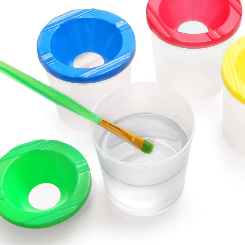 Portable Paint Brush Washer Silicone Mini Wash Water Bucket Holder Cup Watercolor Acrylic Oil Painting Cleaner