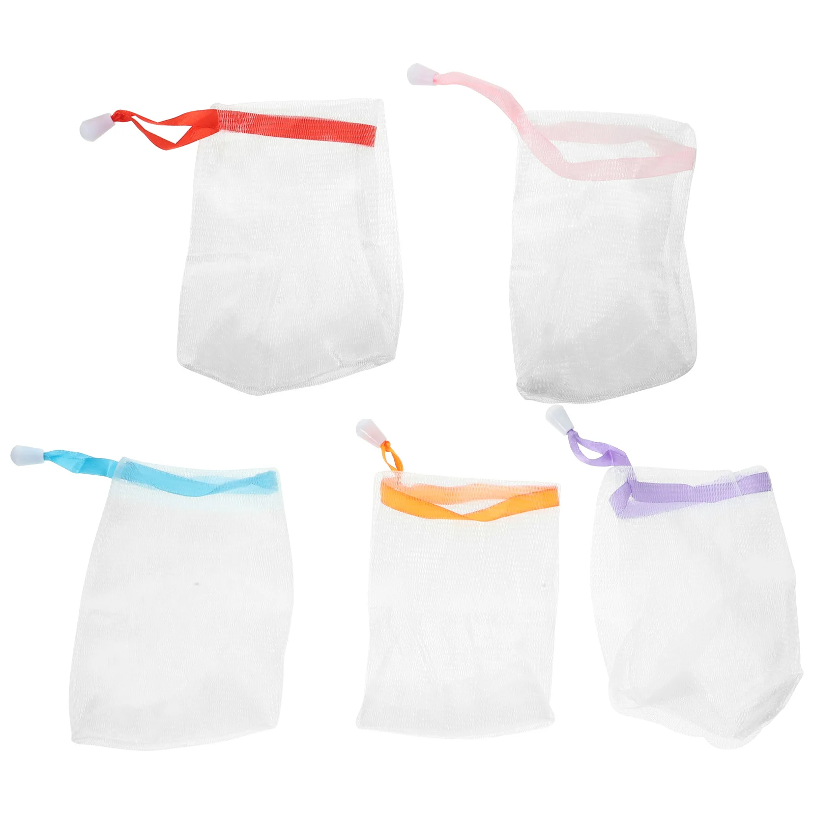 

10 Pcs Foaming Net Natural Exfoliating Travel Pouch Handmade Facial Oil Fruit Soap