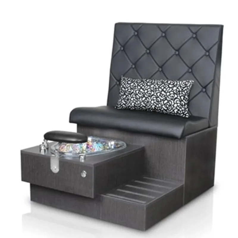 French Style Wood Base Lounge Pipeless Single Or Double Luxury Spa Chair Pedicure To Enjoy The Ultimate Experience