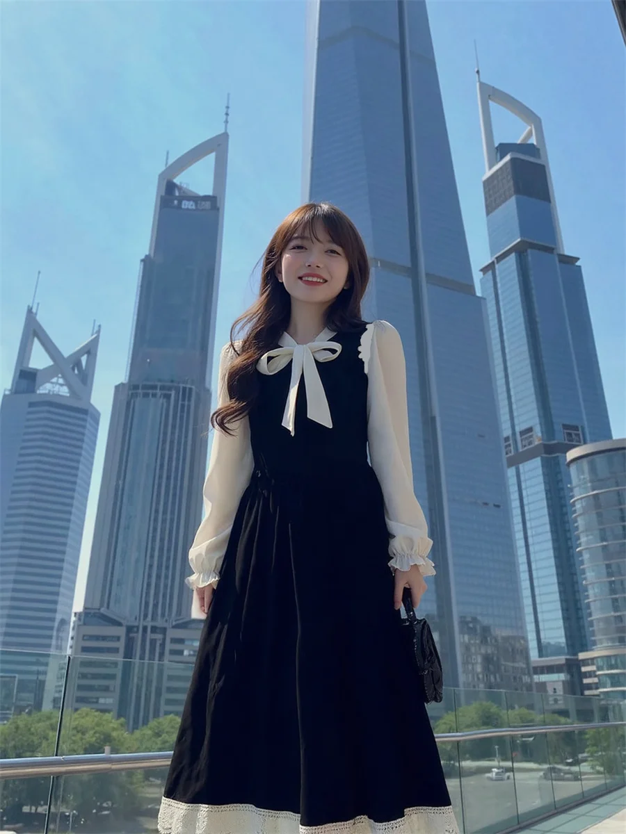 Vestido longo preto feminino até o tornozelo, vestido de noite em camadas, perspectiva, corrente, fantasia, adorável, simples, jantar, festa, temperamento, noiva