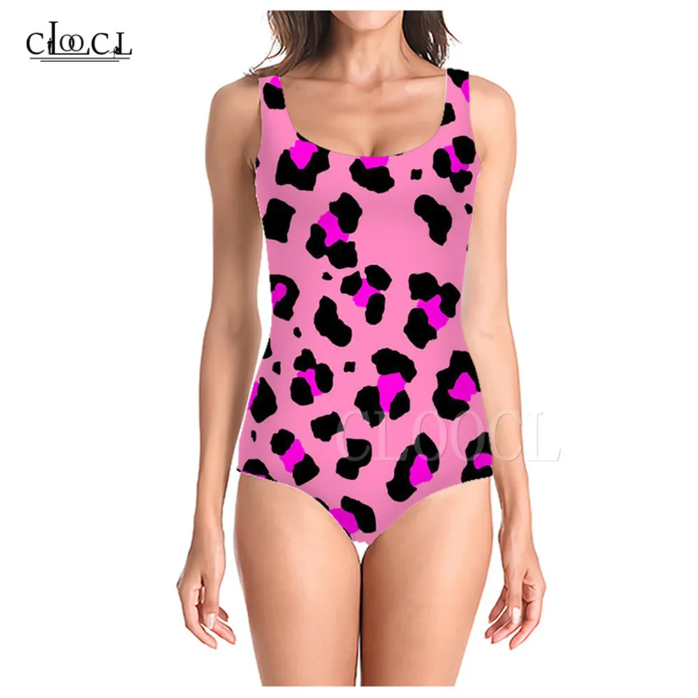 CLOOCL Women Swimsuit Beautiful Cheetah Leopard Print 3D Pattern Sleeveless Sexy Female Swimsuit Fashion Outdoor Beach Swimwear