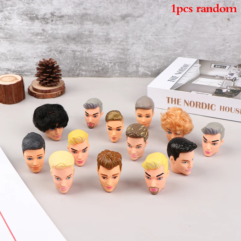 Random Head Male Doll Accessories Doll Heads Collection Doll Parts Famous Men Figure Heads Prince Head Toy Parts