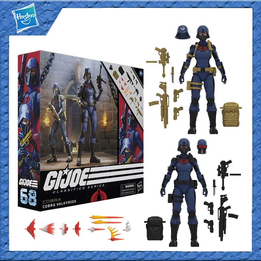 Original Hasbro G.i. Joe Cobra Valkyries Gijoe Classified Series Anime Figures Model Toy