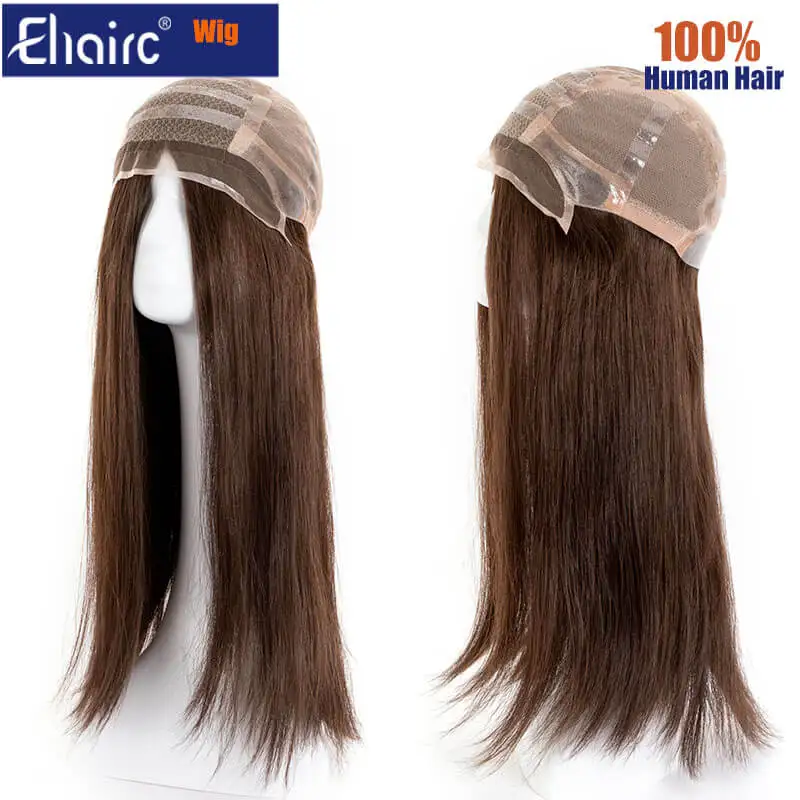 Perimer Medical Wig Chinese Virgin Hair Silicon Lace Cap Natural Hairline ,100% Human Hair Women's Wig  Full Cap Wigs for Women