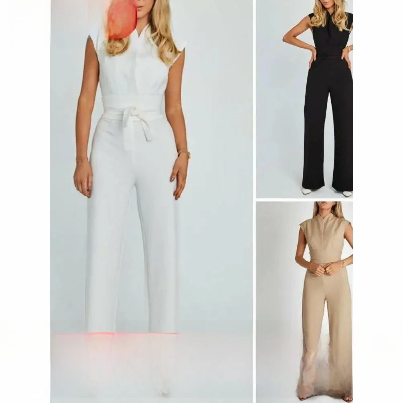 

Slimming Svel Jumpsuit Wide Leg Pants Women's Faion Street Sle Casual Pants l Waist Other Material 00%