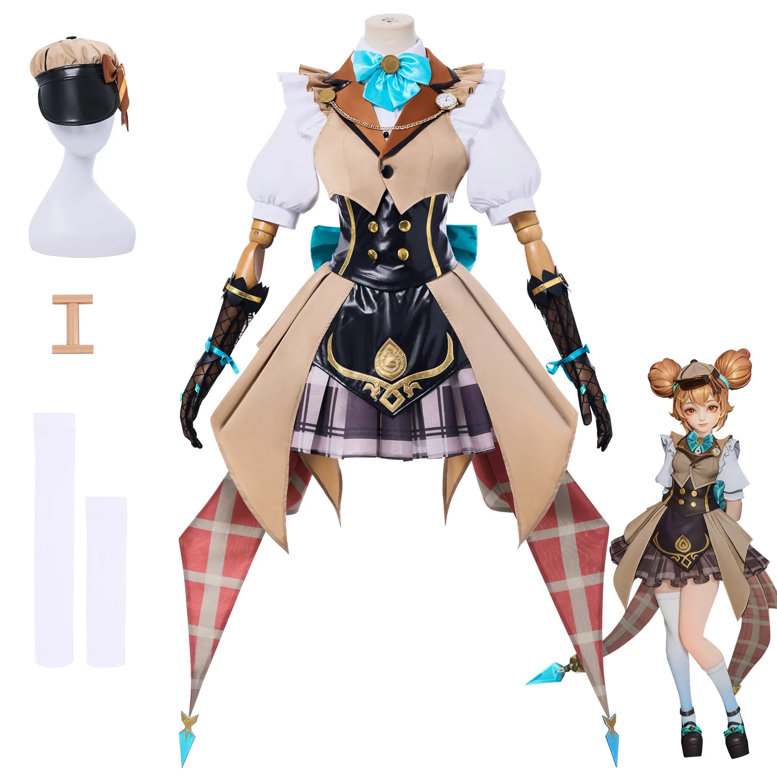 

King Glory Cos Uniform Xiao Qiao Secret Certificate Pursuit Cosplay Two-dimensional Game Animation Character Clothing