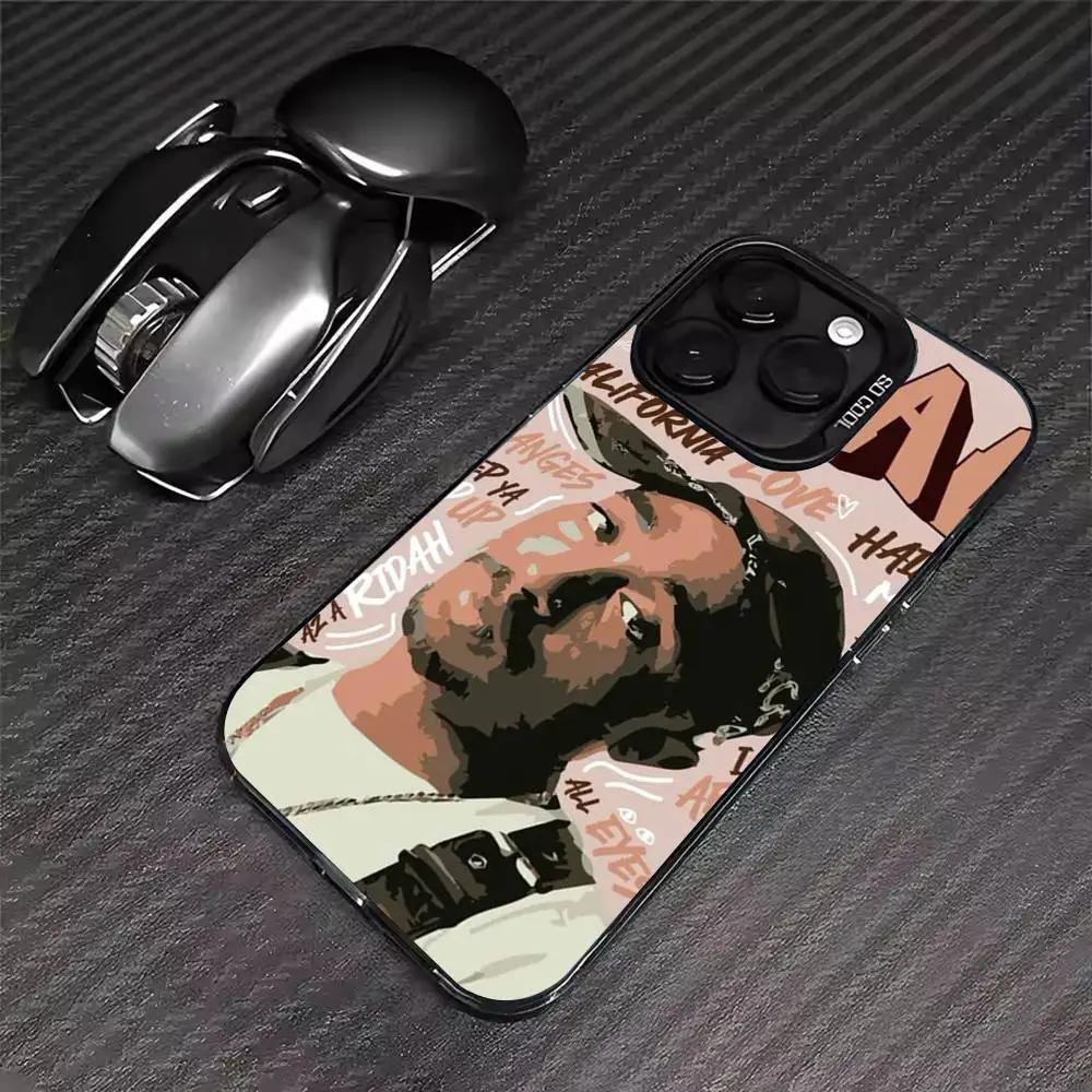 مغني الراب 2pac المغني توباك جراب هاتف آيفون 17 16 15 14 13 12 11 برو ماكس XS ماكس 7 8 زائد للصدمات سيليكون ماتي غطاء