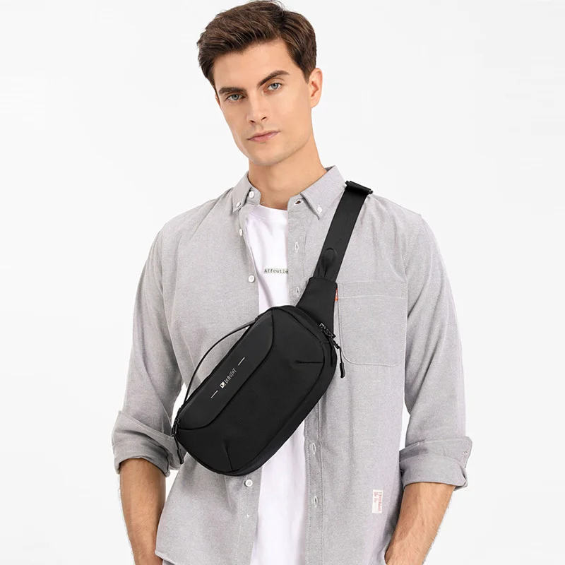 High Quality Oxford Travel Waist Pack Fashion Business Men Chest Bags Multiple Pocket Outdoor Storage Crossbody Bag Dropshipping