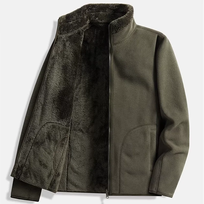 Reversible Jacket Women Winter Coats Tops Unisex Fluffy Fleece Sweatshirts Outerwear Hip Hop Cardigans Sweatshirts Men Clothing