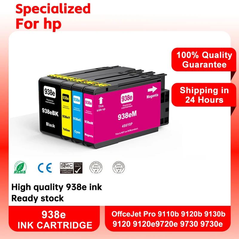 

Compatible for hp 938e Ink Cartridge For HP OffceJet Pro 9110b 9120b 9130b 9120 9120e 9130 9130e 9720 9720e 9730 9730e printer