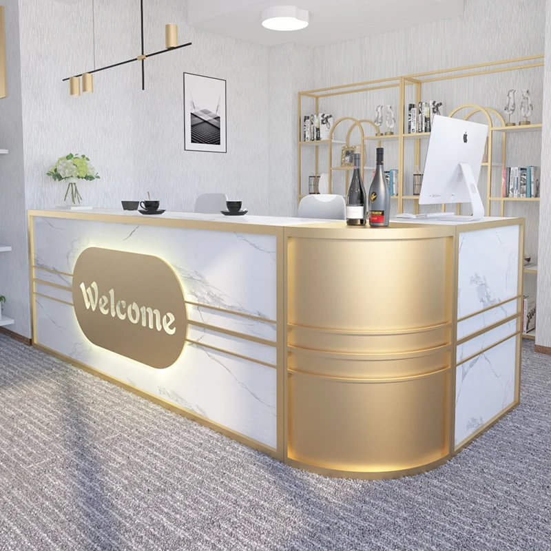 Firma Rezeption Schönheits salon Kleidung und Friseursalon Rezeption moderne minimalist ische Ladentheke