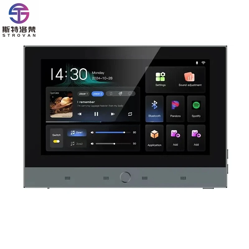 Touch Screen Remote Control Wireless WiFi Wall Flush Mount Home Theater System Smart Home Audio Background Music System