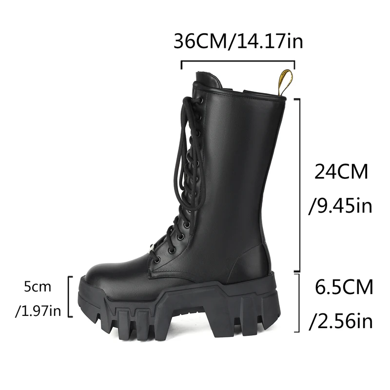 Lace Up Sexy Women\'s Winter Fashion Platform Short Boots Punk High Heels Black Yellow Orange Zip Ankle Boots Autumn Gothic Shoes