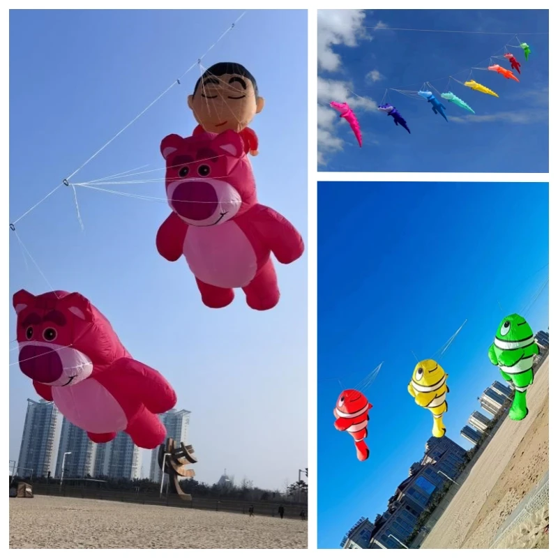 Tintenfischdrachen Anhänger fliegende Fischdrachen aufblasbare Drachen Marienkäfer weiche Drachen Nylongewebe Bärendrachen zeigen Pinguindrachen Fabrik