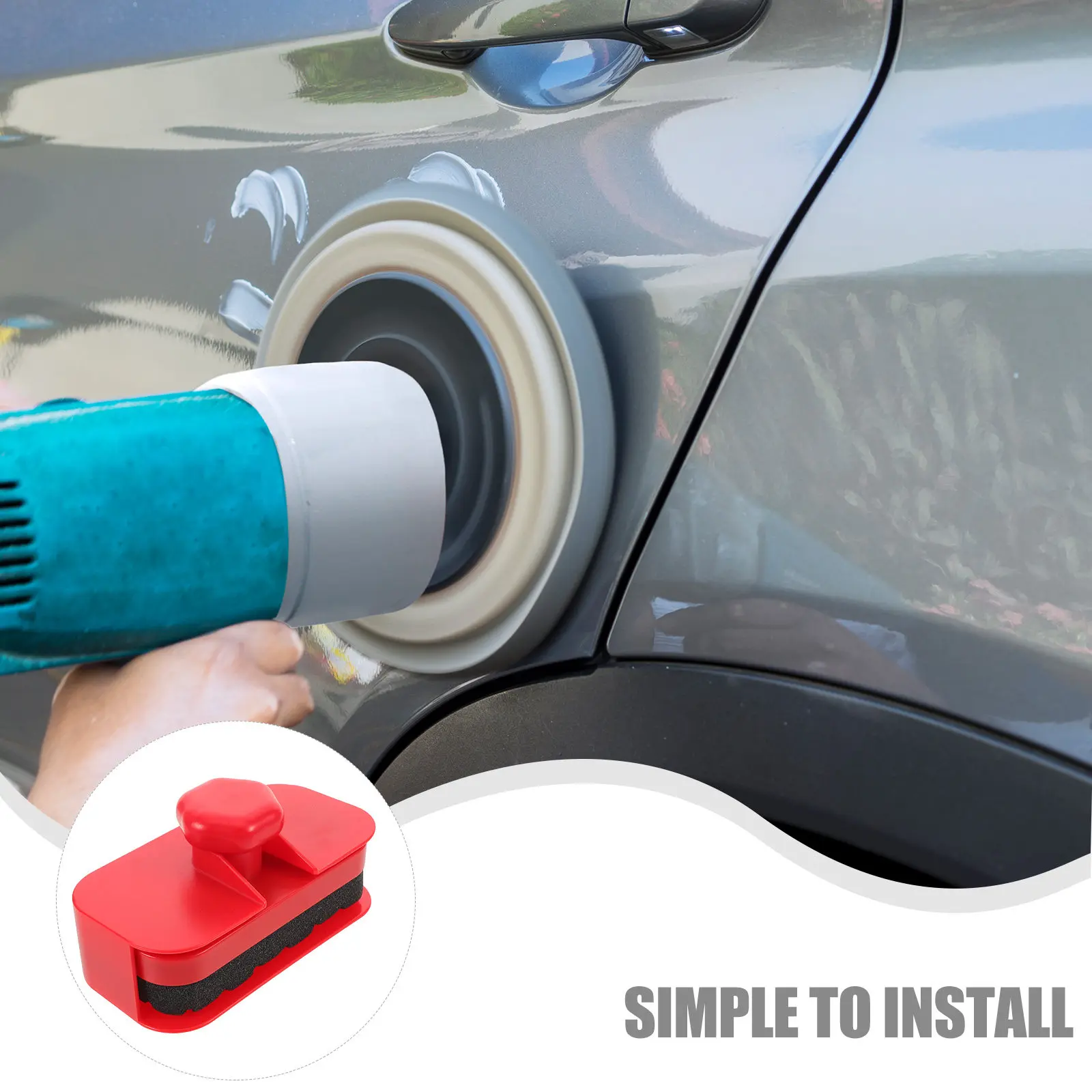 Car Wax Sponge Honeycomb Hand Waxing Pads Plastic Handle Buffing Detailing Polishing Sponge Pads for Car Polisher Glaze