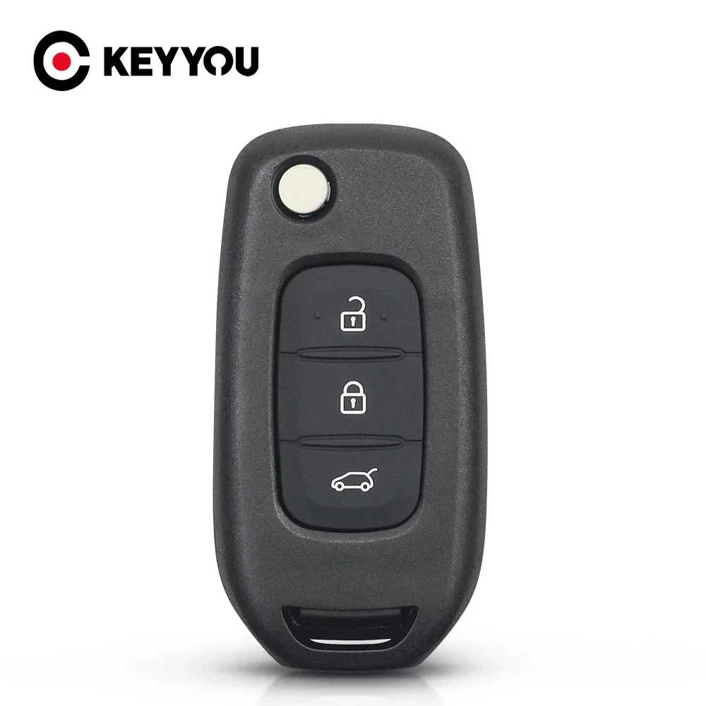 KEYYOU 3 Buttons For Renault Captur Symbol Kadjar Kaptur Megane 3 Remote Replacement Flip Car Key Shell Case