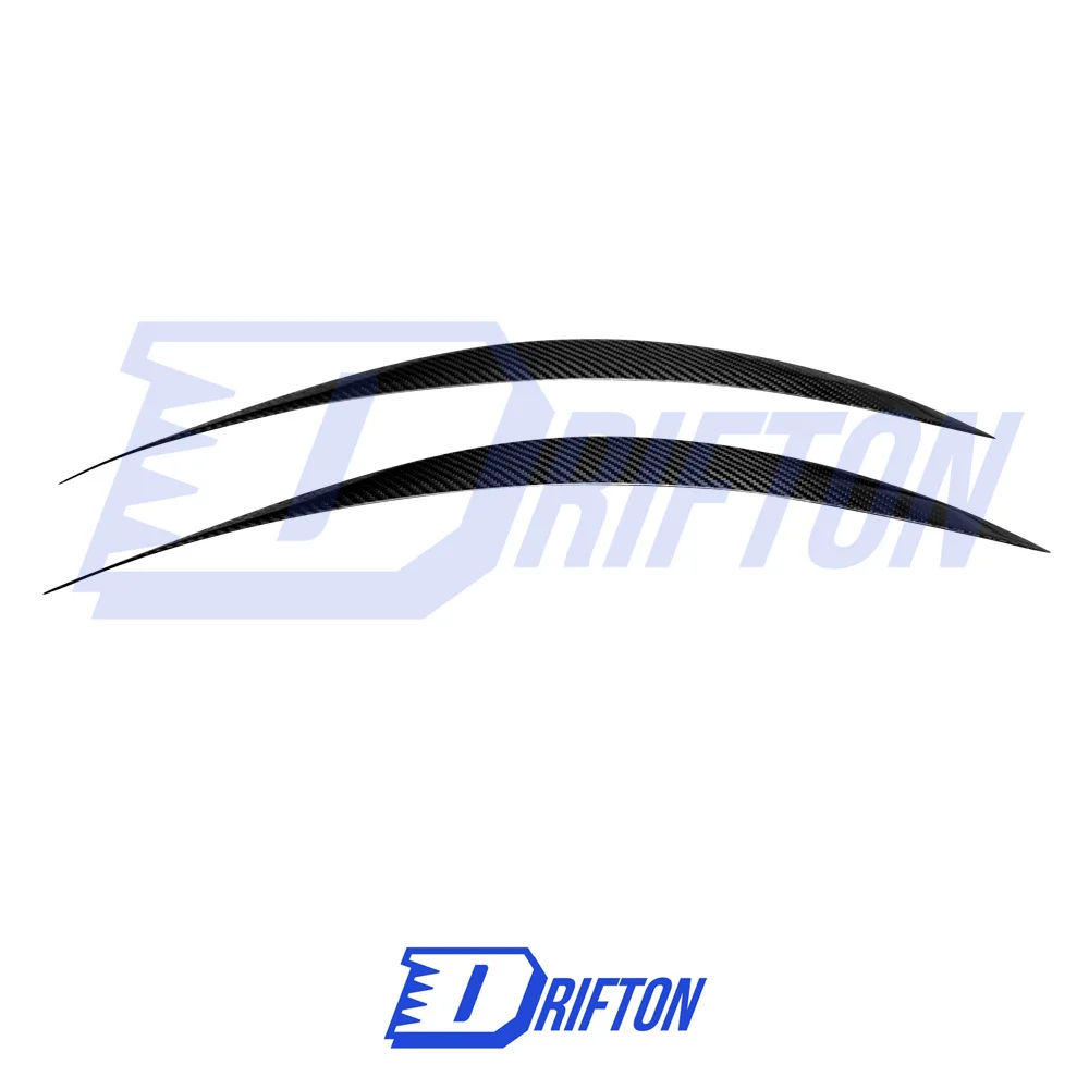 

Dry Carbon Fiber Front EyeLid For Infiniti Q60 Headlight Head Lamp Trim