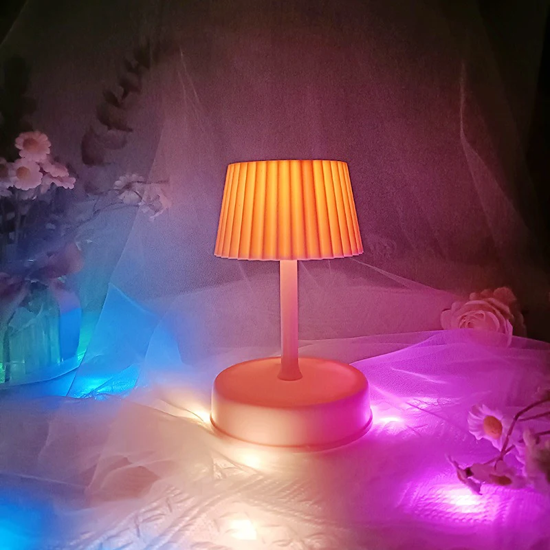 LED Mini Table Lamps Music Night Lights Battery Powered Children Bedroom Bedside Living Desktop Decoration Desk Light Night Lamp