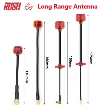 RUSHFPV Cherry FPV 5.8G Antena LHCP RHCP Antena de longo alcance SMA MMCX Adaptador de conector atarracado para drone de corrida