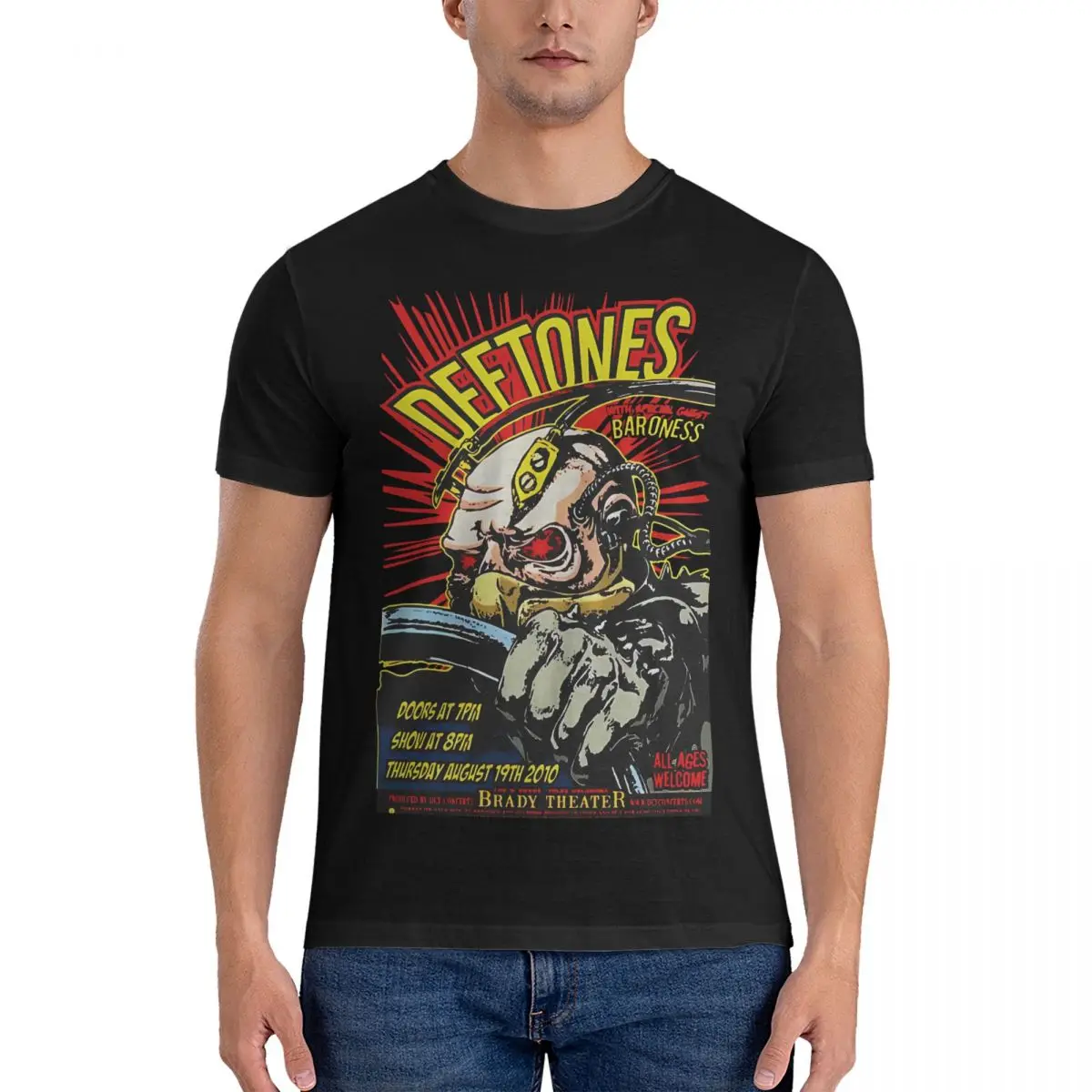 Men T-Shirt Alternative Metal Band_1 Casual Cotton Tees Short Sleeve Deftones T Shirts Round Neck Tops Printed