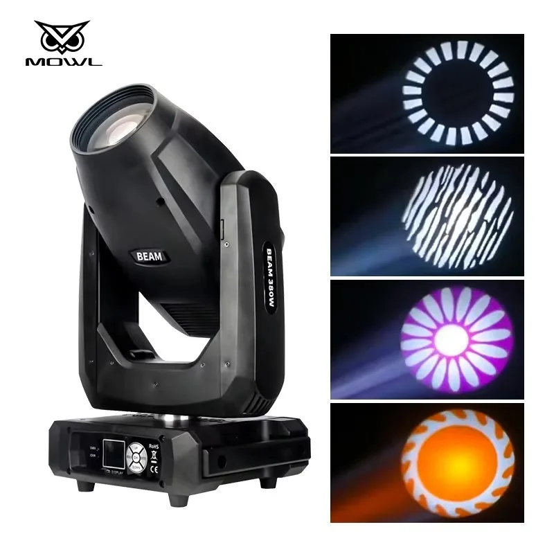 380W 3in1 BSW Beam Spot Wash LED Moving Head Projection Light DMX Control for Wedding DJ Club Party Stage Events