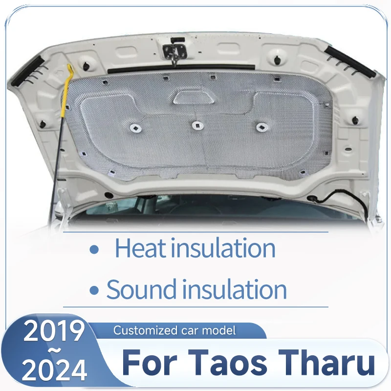 Car Sound Insulation Mat For Volkswagen VW Taos Tharu 2019 2020 2021 2022 2023 2024 Cotton Mat Fireproof Cover Sound Accessories