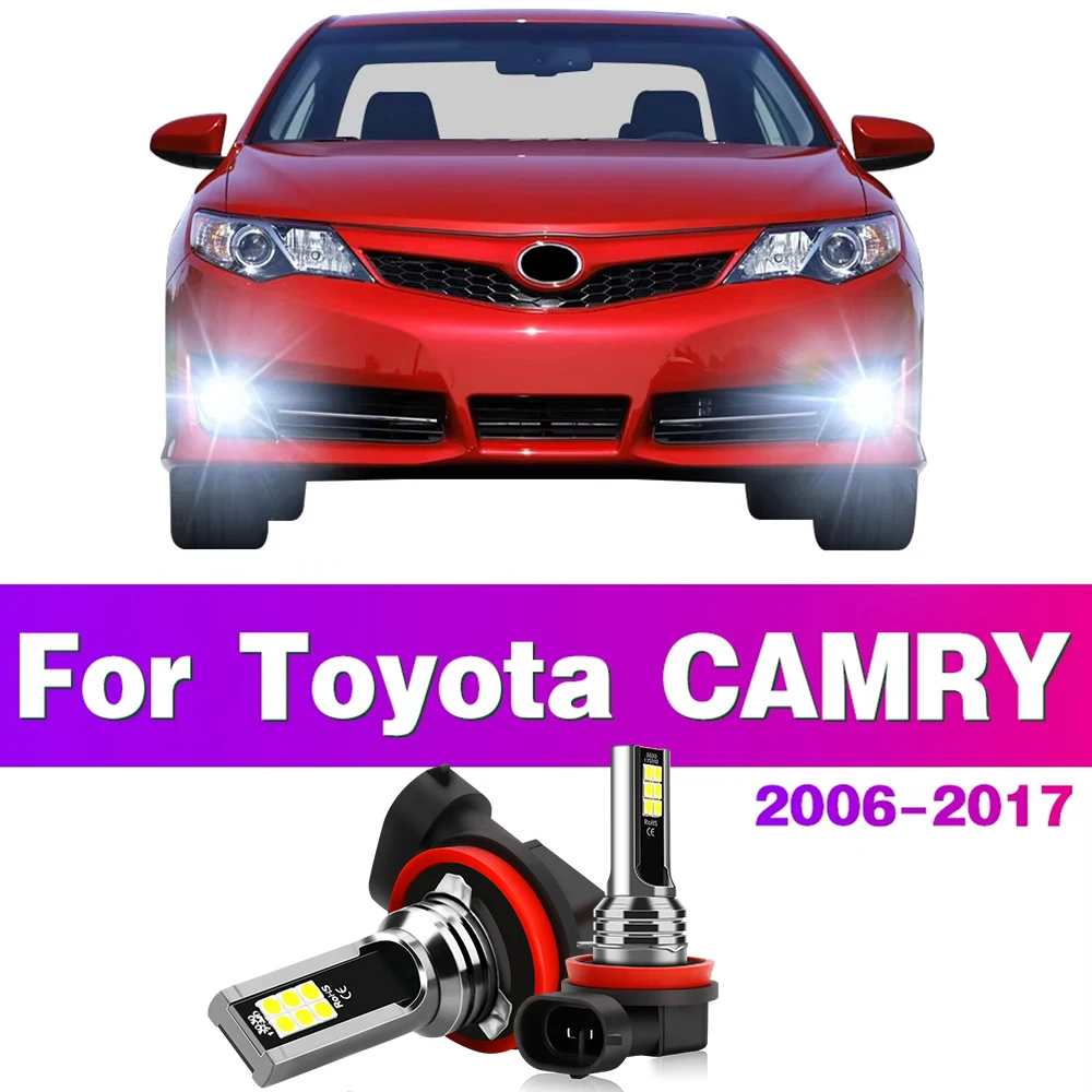 

2Pcs LED Car Front Fog Light Lamp Bulb For Toyota CAMRY 6Th 7Th Gen 2006 -2010 2011 2012 2013 2014 2015 2016 2017 Auto Accessory