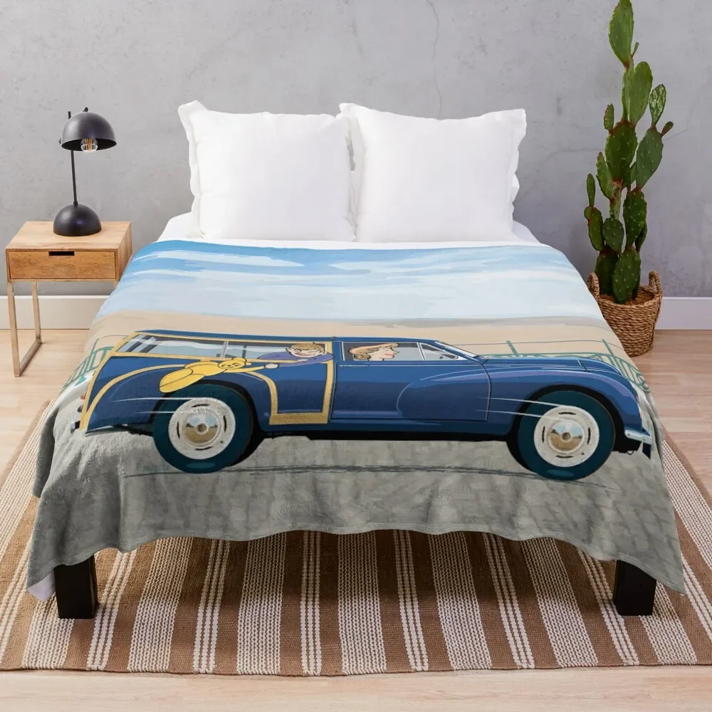 

Trafalgar Blue Morris Minor Traveller Throw Blanket Fluffys Large blankets and throws Blankets