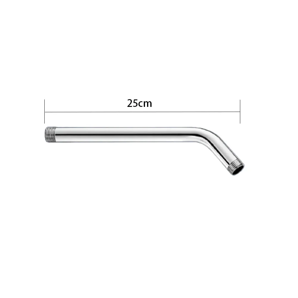 1pc Shower Head Extension Arms Stainless Steel Straight Angled Extra Hose Pipe Shower Bathroom Accessory 15/20/25/30/35cm