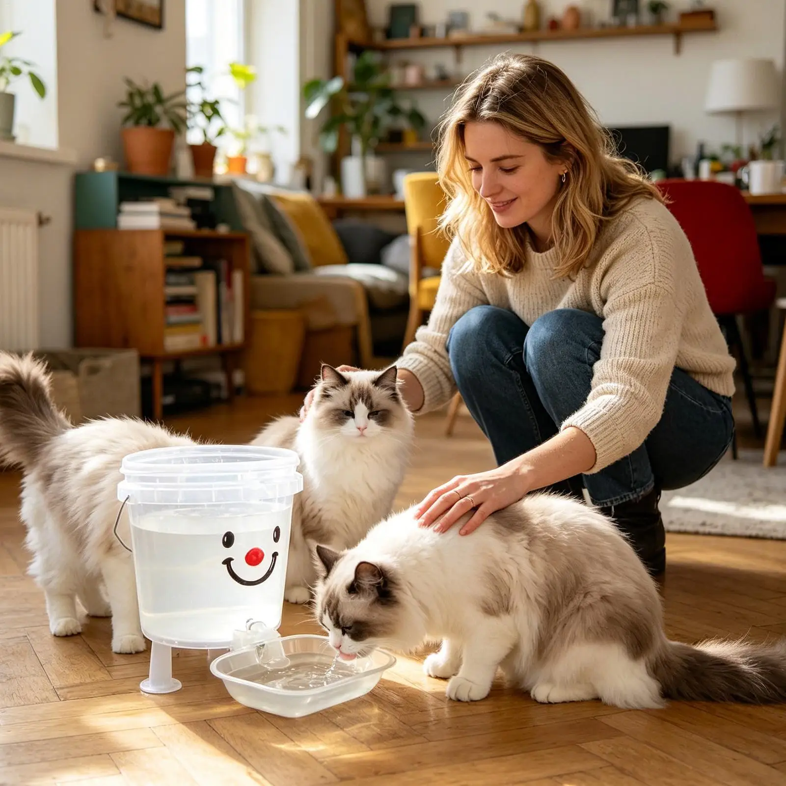 Automatic Dog Water Dispenser Large Capacity Leakproof Visual Waterer Dog Water Bowl Dispenser for Puppy Kitten Pets Animals - view 2