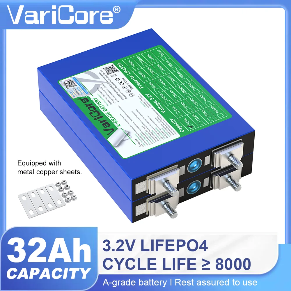 VariCore 3.2V 20Ah 32Ah 50Ah Battery LiFePO4 phosphate Cell for 4S 12V 24V Motorcycle Car Motor batteries Modification Grade A