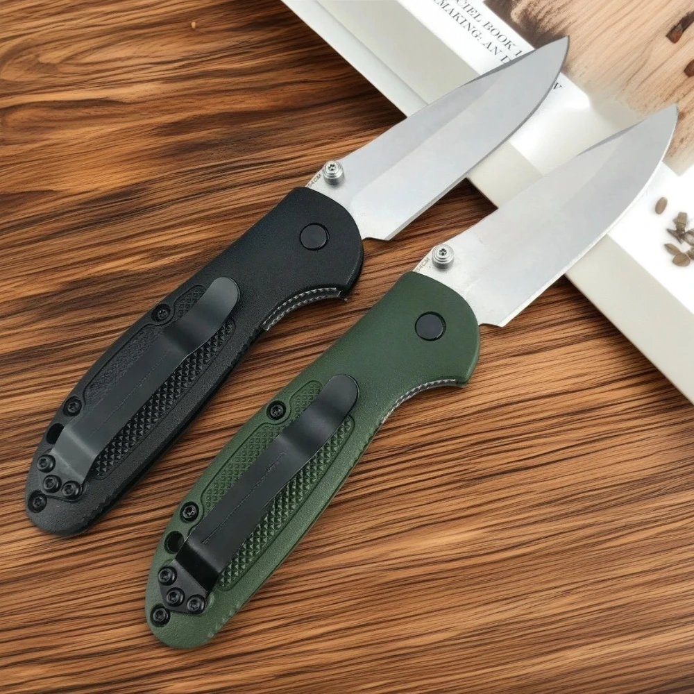 

High Quality BM 556 Griptilian Outdoor Folding Knife Satin Blade Nylon Glass Handle Tactical Knives Camping Hunting Pocket Tools